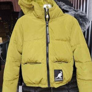 Kangol Womens Mustard Puffer Jacket